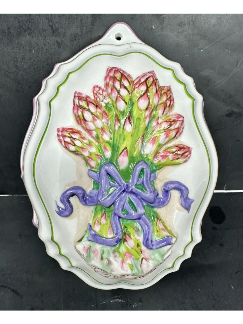 LE CORDON BLEU ASPARAGUS Porcelain Mould Wall Decor Kitchen Home Franklin Mint